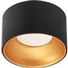 EDO Faretto da Incasso per Cartongesso ZAMA Black Gold S Rotondo - Ø85*50mm, Plafoniera Soffitto Faretto Alluminio in Oro Nero, Spot a Soffitto Apparecchio da incasso per Cameretta, Cucina, Soggiorno