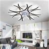 NVZHIDAI LED Lampadario con Ventilatore Alexa Camera da Letto Telecomando Silenziosa Plafoniera con Ventilatore Dimmerabile Reversibile 6 Velocità Luce con Ventilatore da Soffitto Smart DC Modern， Noir||B