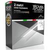 Eurocali Copertura Angolare Profilo alluminio per Strisce LED MEDUSAFLEX mod. Aurelia 2 Metri - Trasparente - Made in Italy in Policarbonato stabilizzato UV certificata UL94HB