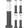 ledscom.de 5 lampade da vialetto/lampioni a paletto PORU per esterni, IP44, 39 cm, antracite, 1x E27 max. 40W