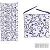 VIRSUS Set 6 Cuscini per Sedie a 4 Punti con Lacci 022, Misura 40x40 cm, Coprisedia da cucina, Imbottitura Poliestere e Rivestimento Cotone e Poliestere, Made in Italy (Bianco con Fiori Blu)