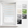 Estika Tenda a rullo giorno e notte senza forare - 40 x 120 cm - Crema - per interni, tessuto a doppio strato, semi-trasparente, fissaggio a morsetto (Klemmfix), protezione solare