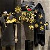 kina - UVNT0175 Vetrofanie Natalizie Adesivi Decorazione Vetrine Negozi Trasparente Removibile Riposizionabile - Finestre Kit Natale Ing Merry Christmas Buone Feste Happy New Year 90x35 cm