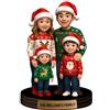 XIAO.Z Personalizzato Family Photo Cartoon Desk Plaque Figurine,Cartone animato personalizzato ritratto cornice segno regalo di decorazione di Natale per la famiglia