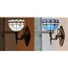 ZTJ-Lighting Lampada Tiffany Style parete, 8 pollici Stained Glass Muro Sconces, 1 Luce, luce della parete Retro Soggiorno Camera da letto Accanto Night Light Decor,D