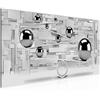Runa Art Quadri Moderni 3D Palle Tela Non Tessuta Soggiorno Corridoio Astratto Illusione Grigio 504312c