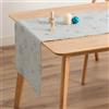 GAMUSI Runner da tavolo Natale Jacquard Filo Dorato Tavolo da pranzo Cucina Decorazione natalizia 45x135 cm Colore Blu/Oro