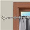 CINTACOR | Aste per Tende, Astina Decorativa in Metallo, Bastoni per Tende Allungabili con Viti e Ganci, Barra Regolabile | Diametro 11mm | Colore: Uncino Argento, 120-210cm