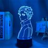 KJsdaADSA Anime 3D Lamp Re Zero Starting Life in Another World LED Night Light per Room Decor Nightlight Gift Subaru Natsuki Neon Light 16 colori
