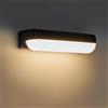 Generico APPLIQUE LED NERA 12W LAMPADA IMPERMEABILE IP65 DA PARETE A MURO RETTANGOLARE LUCE 12W GIARDINO INGRESSO 230V LUCE CALDA 3000K - NATURALE 4000K - FREDDA 6500K (Bianco Naturale 4000K)