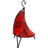 Simandra Lampada orientale da terra, lampada marocchina, in pelle, stile orientale, 40 cm, colore rosso