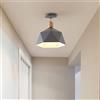 Mengjay Plafoniera Moderna E27 Lampada da Soffitto Creatività，Macaron Colorata Lampadario a Sospensione ，Regolabile Paralume，per Camera da letto, Soggiorno，Corridoio，Ristorante (Gray)