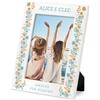 Maverton Cornice Foto - Bianca - Personalizzazione Stampata a Colori - Porta Foto in Legno - 27,5 x 21,5 cm - Portafoto da Tavolo - Cornici da Parete - regalo donna - Fiorellini