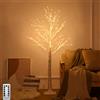 OOWOKS Albero Decorativo LED betulla 150 cm 8 modalità luce lampada bianca caldo Natale Betulla Lampada da pavimento per matrimonio soggiorno camera da letto festa regalo