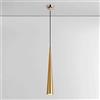 Mjsdjof Lampada a sospensione a tubo lungo affusolato, lampada a sospensione con flauto in alluminio con finitura dorata, lampade a sospensione per illuminazione da bancone bar, lampadario moderno a L
