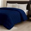 BANZAII TEXTILE INNOVATOR ONLINE Banzaii Trapunta Singola in Velluto Invernale 600 g/m², Piumone Morbido e Caldo Effetto Vellutato Ideale per l'Inverno - Colore Blu