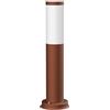 ledscom.de Luce da sentiero/bitta PORU per esterni, IP44, 39 cm, marrone, 1x E27 max. 40W