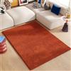 TAPISO Essence, Tappeto Shaggy a Pelo Lungo Rosso Mattone, Design Moderno, Rettangolare, Soggiorno, Camera da Letto, 160 x 220 cm