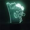 KJsdaADSA 3D Illusion Lamp LED Night Light Anime Sosuke e Ponyo sulla scogliera 16 colori Fading Mood USB Touch Lampada da tavolo Regali di festa di compleanno