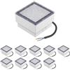 ledscom.de 10x LED pavimentazione pietra terra luce da incasso CUS per esterni, IP67, angolare, 10 x 10cm, bianco freddo