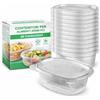 ecodrinks - Set 60 Contenitori per Alimenti Ermetici - Vaschette Impilabili per Pasta, Frutta e Verdura - Adatti a Frigo e Freezer con Coperchio Salvafreschezza (250 ml)