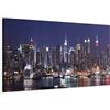 murando - Quadro New York 120x40 cm 1 Pezzo Stampa su Tela Strutturata XXL Quadri Moderni Murale Arte Moderno Grafica Decorazioni da Parete Pittura Immagini Decori Skyline Citta City d-B-0185-b-b