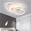 Lfoute Lampada Da Soffitto A LED Moderna Forma Di Cuore Lampadario Per Bambini Dimmerabile Con Telecomando Camera Da Letto Ragazzi Ragazze Soggiorno Lampada A Sospensione Interni,Bianca
