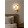 TEKHOME Applique da Parete LED Moderna 9W, Lampada da Parete Bianca Design Ovale, Luce Calda 3000K / Naturale 4000K / Fredda 6500K, 450LM, per Camera da Letto, Soggiorno e Corridoio E25 (3000K)
