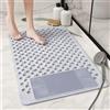 ZAHDMA Tappetino Doccia Antiscivolo 80x50cm,Tappeto Doccia Antiscivolo Massaggiante,Tappetino Antiscivolo Doccia con Ventose e Fori di Drenaggio,Resistente alla Muffa,per Doccia,Vasca e Bagno (Blu)