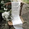 WEIYOUDP Segnale commemorativo per sedia per matrimonio riservato, cartello commemorativo personalizzato per matrimoni, segni riservati per posti a sedere, cartello in tessuto personalizzato, striscione per
