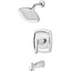 American Standard Edgemere TU018508.002 - Kit di rivestimento vasca con soffione doccia a risparmio idrico e cartuccia, cromato lucido