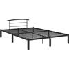 vidaXL Struttura letto in metallo nero 120x200 cm