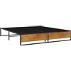 vidaXL Struttura letto in metallo nero 180x200 cm