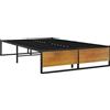 vidaXL Struttura letto in metallo nero 120x200 cm