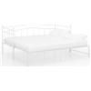 vidaXL Divano letto allungabile Struttura letto in metallo bianco 90x200 cm