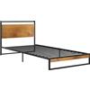 vidaXL Struttura letto in metallo 90x200 cm