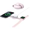 Anker Stazione di ricarica wireless Anker MagGo 3-in-1 (con spina UE/USA/UK), caricatore da 15W con Qi2 compatibile MagSafe, pad di ricarica da viaggio pieghevole per iPhone 16/15, AirPods, Apple Watch (senza power bank)