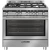 Glem Cucina a gas con forno a gas 90x60 cm colore Inox - ST96TVI