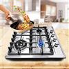 EurHomePlus Piano cottura a gas a 4 fiamme per gas propano fornello da incasso a gas in vetroceramica per uso domestico o commerciale in case o ristoranti