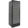 Ristoattrezzature - Frigorifero per Bevande - 1 Anta in Vetro - Vetrina Frigo Verticale per Bibite 65x65x179,5 cm - Illuminazione Led e Serratura - 0 +10 °C - Nera - 450 Litri