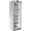 METRO Professional Vetrina congelatore GSC240N, acciaio inox/vetro, 59.5 x 64 x 188.5 cm, 240 L, raffreddamento ad aria, 550 W, con serratura, argento