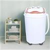 sujrtuj Mini Lavatrice Da 6 Kg Da Campeggio e Viaggio 240W Con Funzione Automatica Di Lavaggio, Asciugatura e Disidratazione (Oro Rosa)