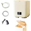 Generic Mini Lavatrice Pulita 27X27X30cm Piccola Lavatrice Portatile Grande Capacità 7L Pulizia Profonda Per Intimo Asciugamani Calzini Per Viaggi E Uso Domestico(Beige)