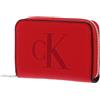 Calvin Klein CKJ Sculpted Zip Around Mono Wallet M Candy Apple
