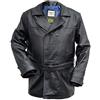 Noble House Giacca da aviatore tedesca WW1 da uomo in pelle Trench nero, Nero, XL