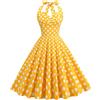 Générique Abito vintage anni '50 da donna, retrò, stile rock, a pois, senza maniche, abito Hepburn, con spalline e cavezza, abito da donna, elegante, da sera, da cocktail, chic, elegante, elegante,
