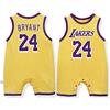 LDLXDR Uniforme da basket per neonato, gilet senza maniche, tuta James Lakers in cotone 0-15 mesi,yellow-1,66cm