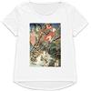 Strand Clothing Maglietta giapponese Ukiyo-e Woodblock Art Samurai Tiger da uomo con stampa, bianco, XS