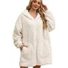 Generico Vestaglie con cappuccio per donna, coperta indossabile per adulti,Pigiama morbido in peluche per indumenti da notte, morbida coperta | Cappotto da casa a maniche lunghe con cappuccio per donne e ragaz