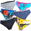 JADEA (6 Paia) Slip Brasiliani Donna/Ragazza Fantasia XS S M (IT, Testo, XS, Regular, Regular, ASS1)